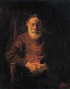 REMBRANDT Harmenszoon van Rijn Portrait of Old Man in Red oil